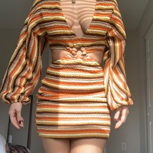 12th Tribe Cut out multicolor dress